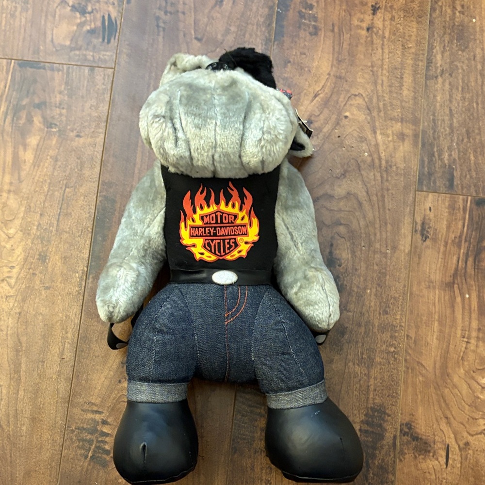 Harley-Davidson Gray and Black Plush Toy